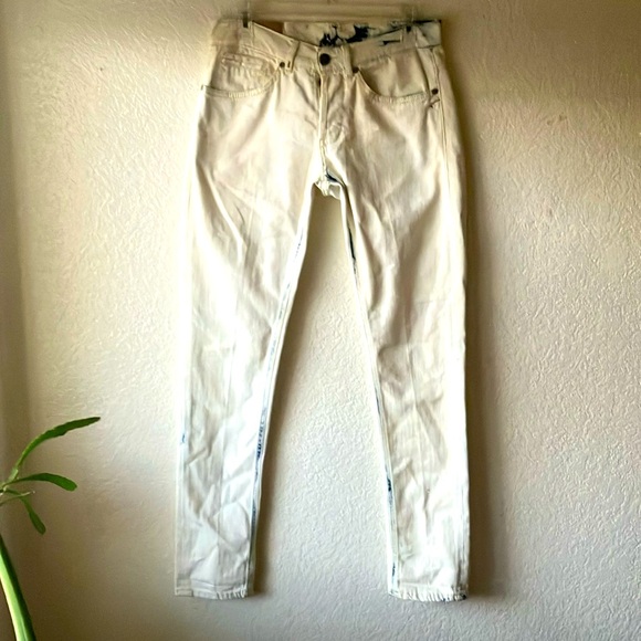 Dondup Made in Italy Light Bleached Rigid Denim Straight Leg Jeans
